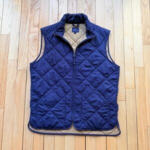 J. Crew Navy Quilted Vest